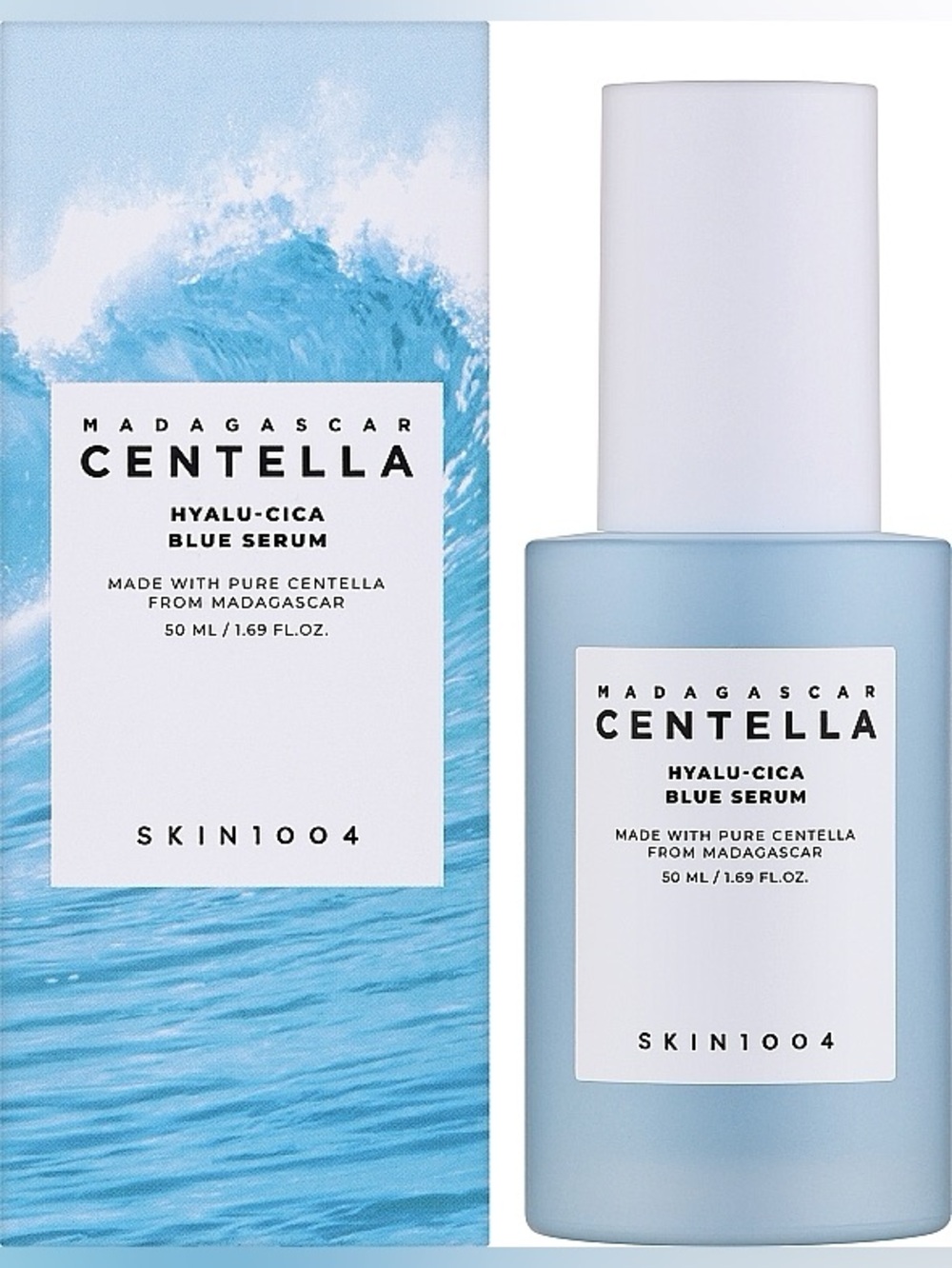 SKIN1004 K-beauty Madagascar Centella Hyalu-Cica Blue Serum - Blue